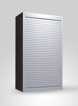 Storage cabinet shutter system